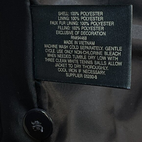 St John Bay Women's Navy Blue Coat Jacket Zipper Removable Hood Vests Size L - Picture 13 of 13